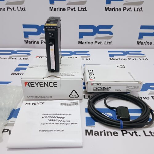 KEYENCE KV-C16XTD PLC Input/Output Module With PZ-G102N Reflective Cable
