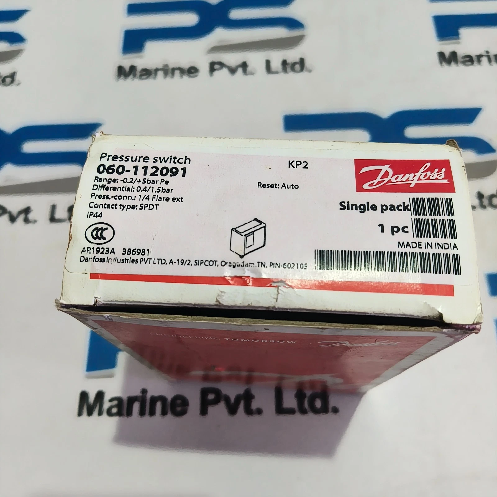 Danfoss KP2 Pressure Switch Range : -0.2 to +5 Bar - Image 3