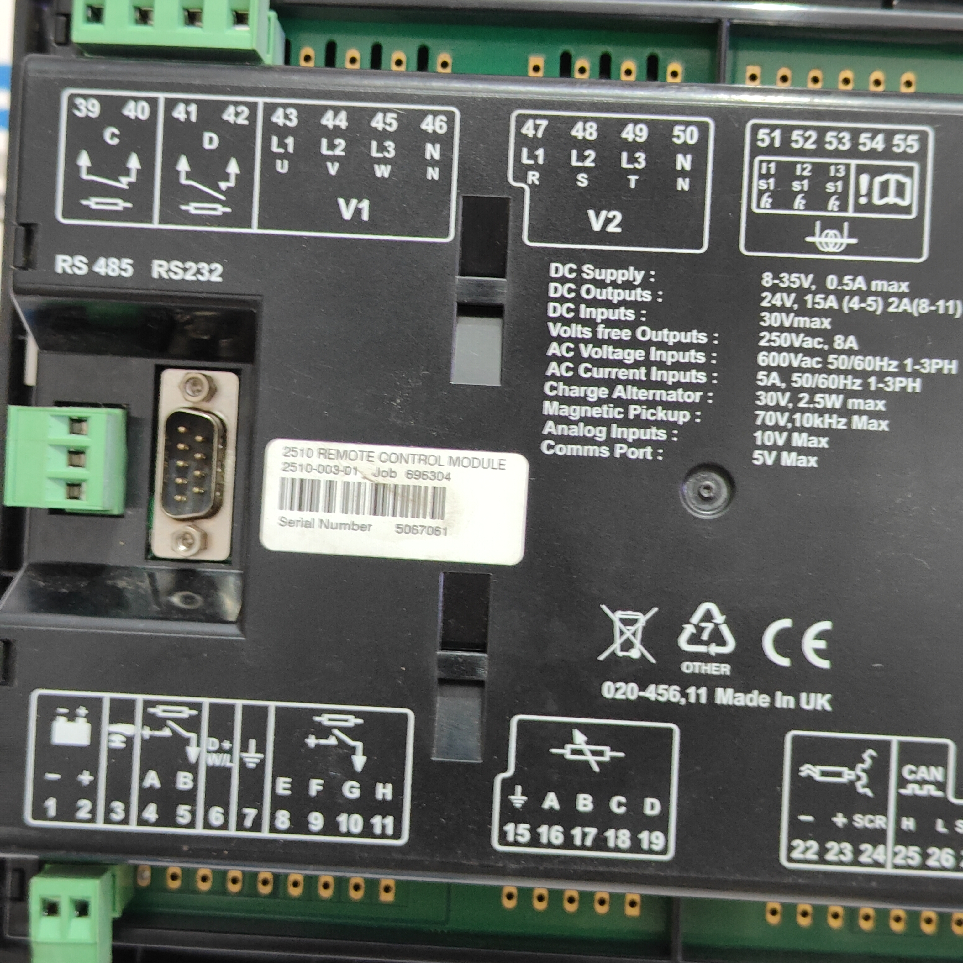 DEEP SEA ELECTRONICS DSE2510 REMOTE CONTROL MODULE NEW (S/N: 5067061) - Image 4